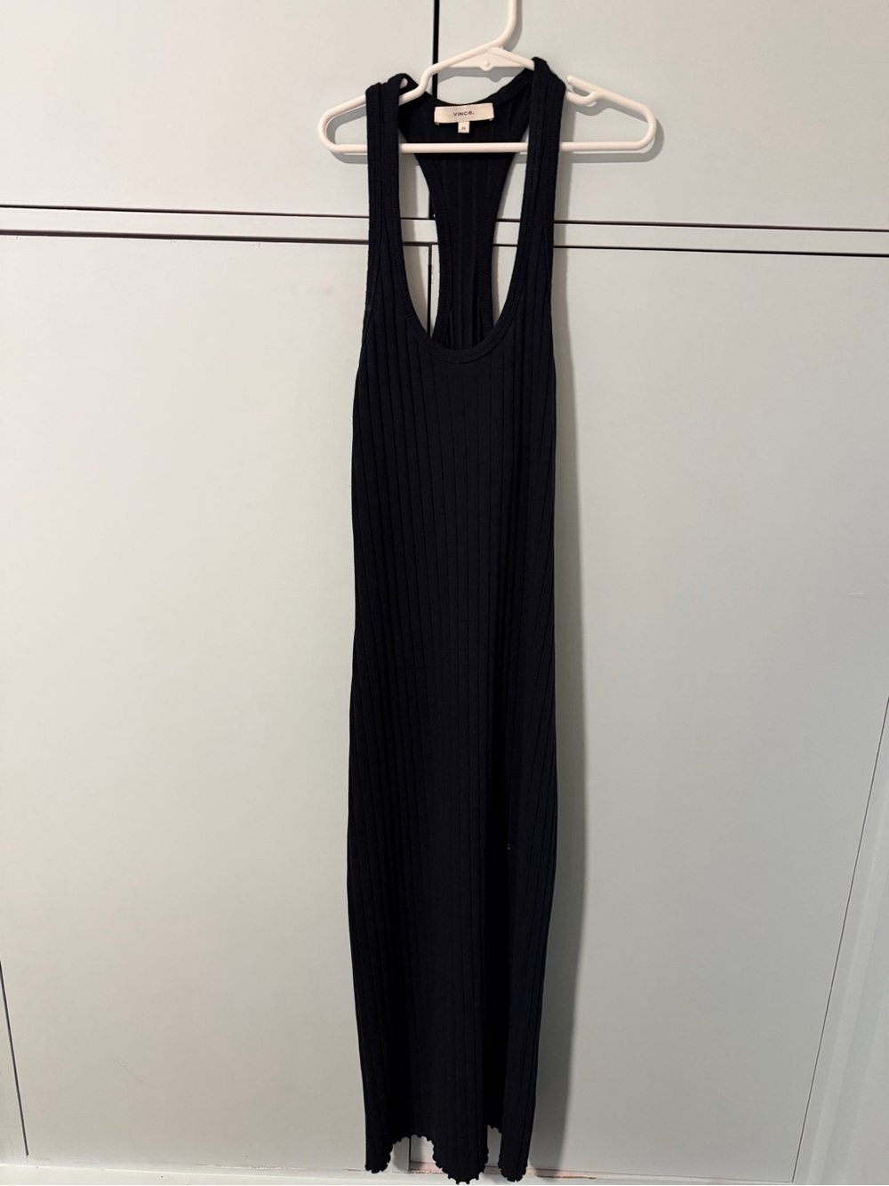 Vince Black Ribbed Racerback Maxi